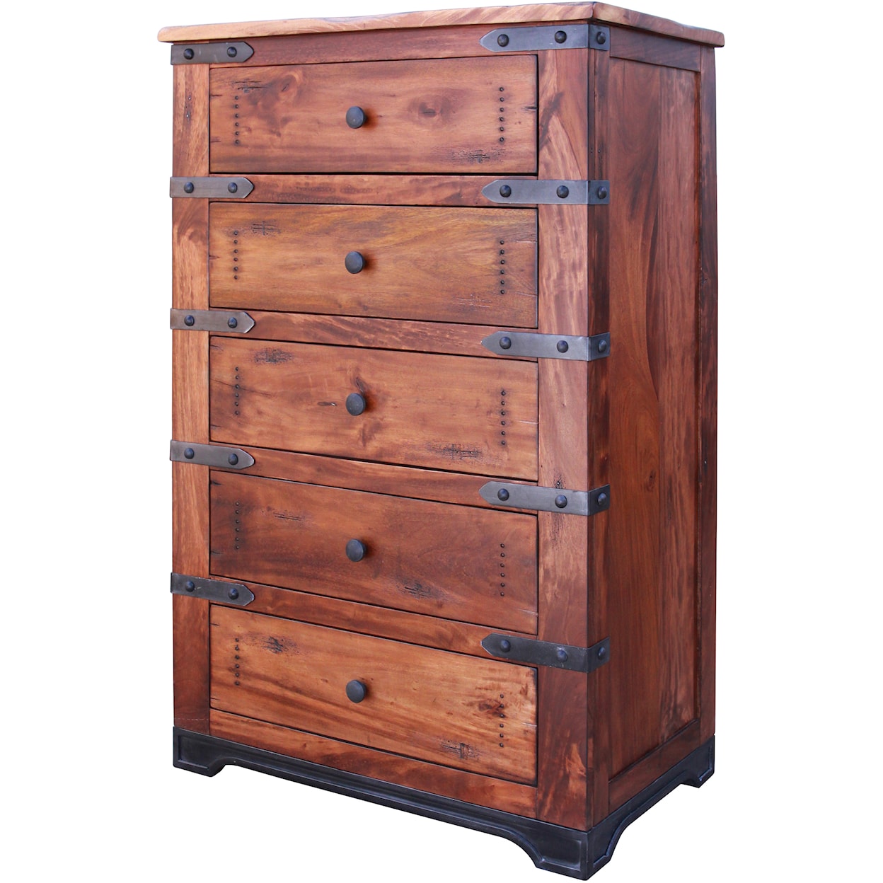 International Furniture Direct Parota 5 Drawer Chest