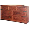 IFD International Furniture Direct Parota 7 Drawer Dresser