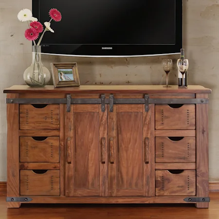 60" TV Stand with 6 Drawers