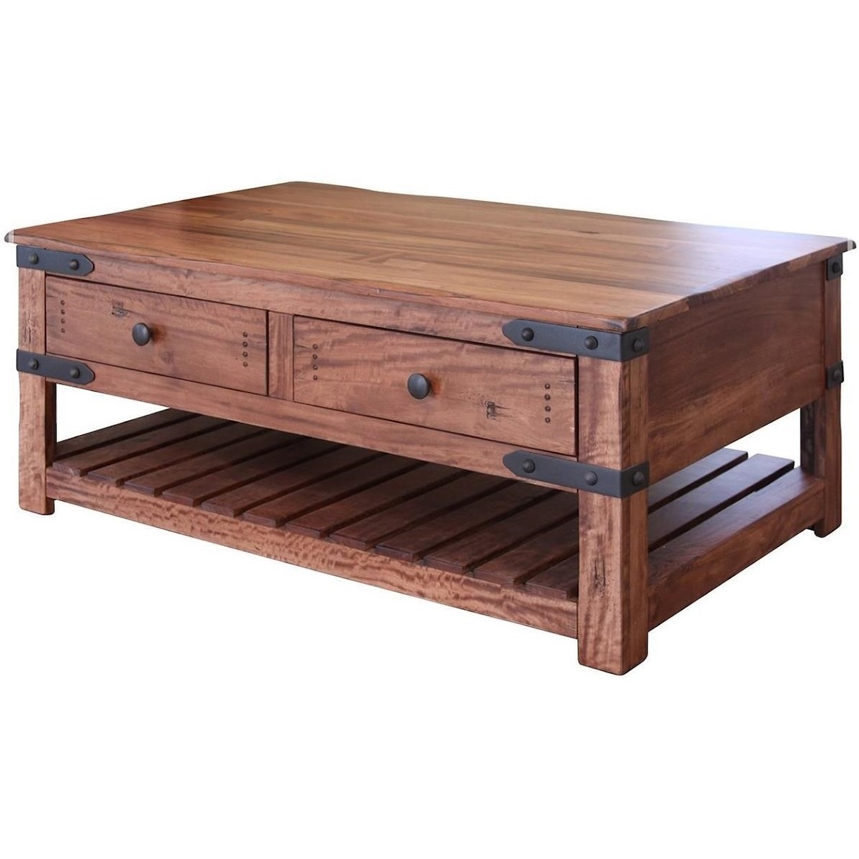 IFD International Furniture Direct Parota 4 Drawer Cocktail Table