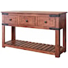 International Furniture Direct Parota 3 Drawer Sofa Table
