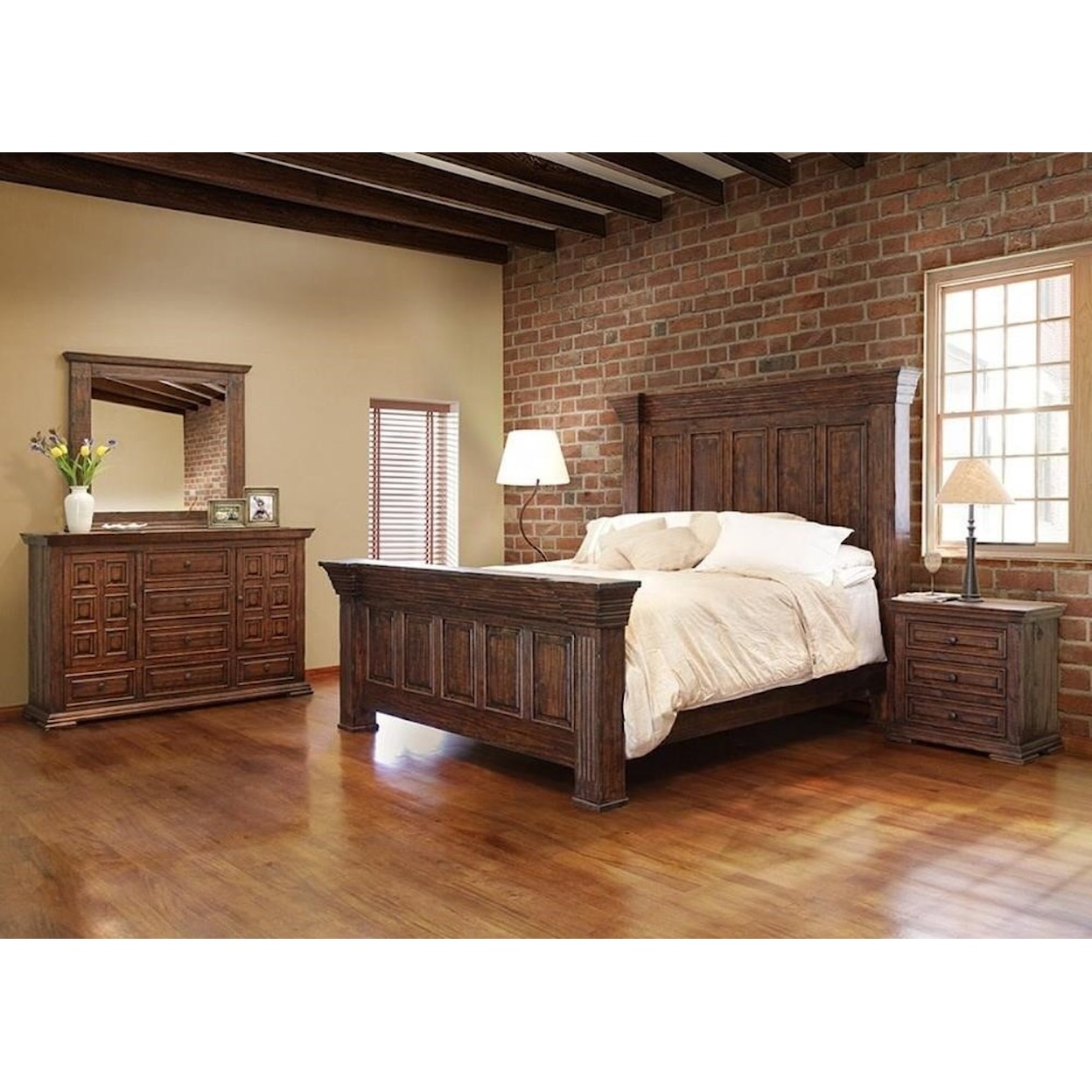 International Furniture Direct Terra White Queen Bedroom Group