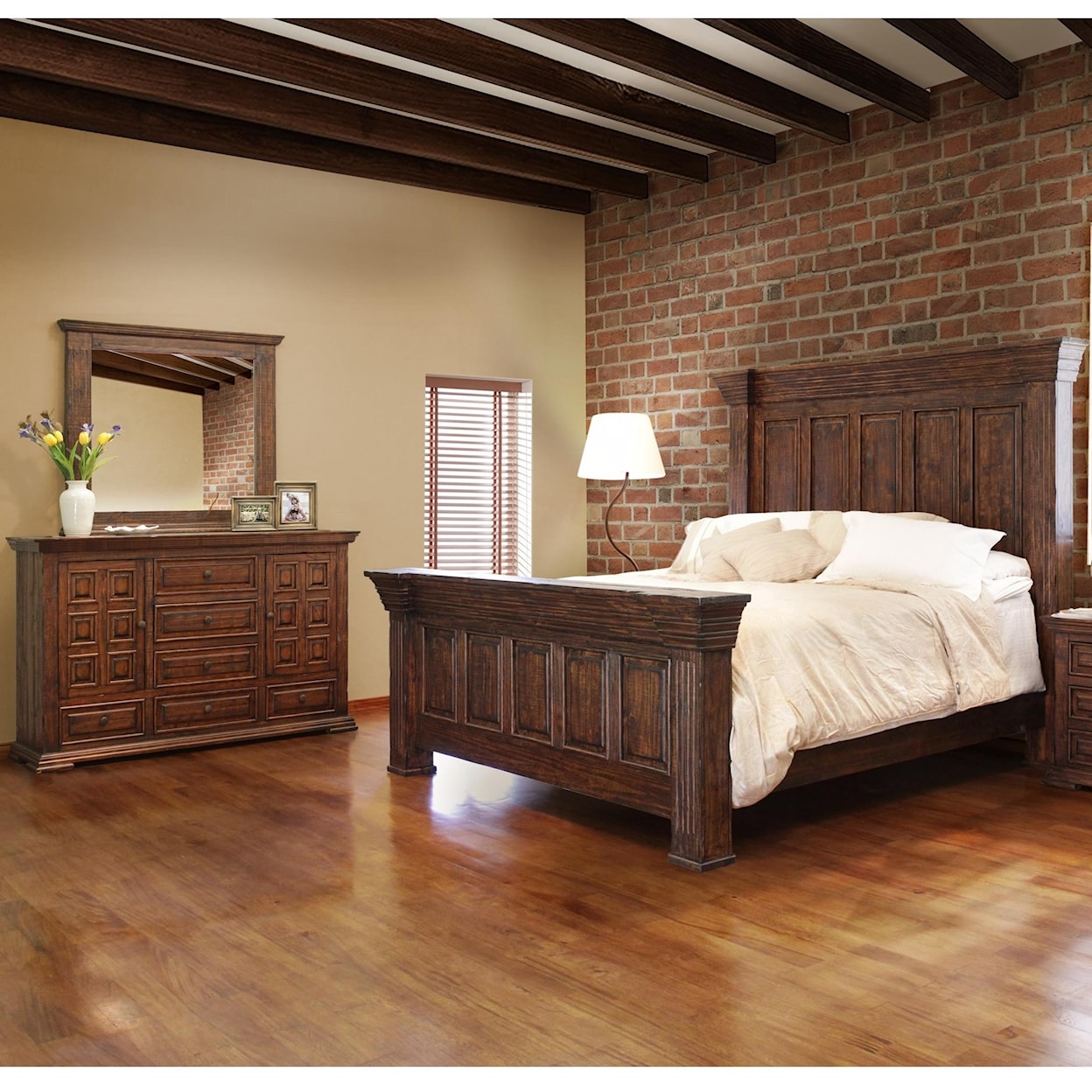 International Furniture Direct Terra White Queen Bedroom Group