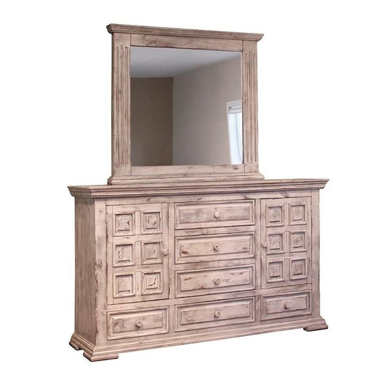 IFD International Furniture Direct Terra White Dresser