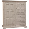 IFD International Furniture Direct Terra White Gentleman's Chest with 2 Doors and 3 Drawers