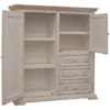 IFD International Furniture Direct Terra White Gentleman's Chest with 2 Doors and 3 Drawers