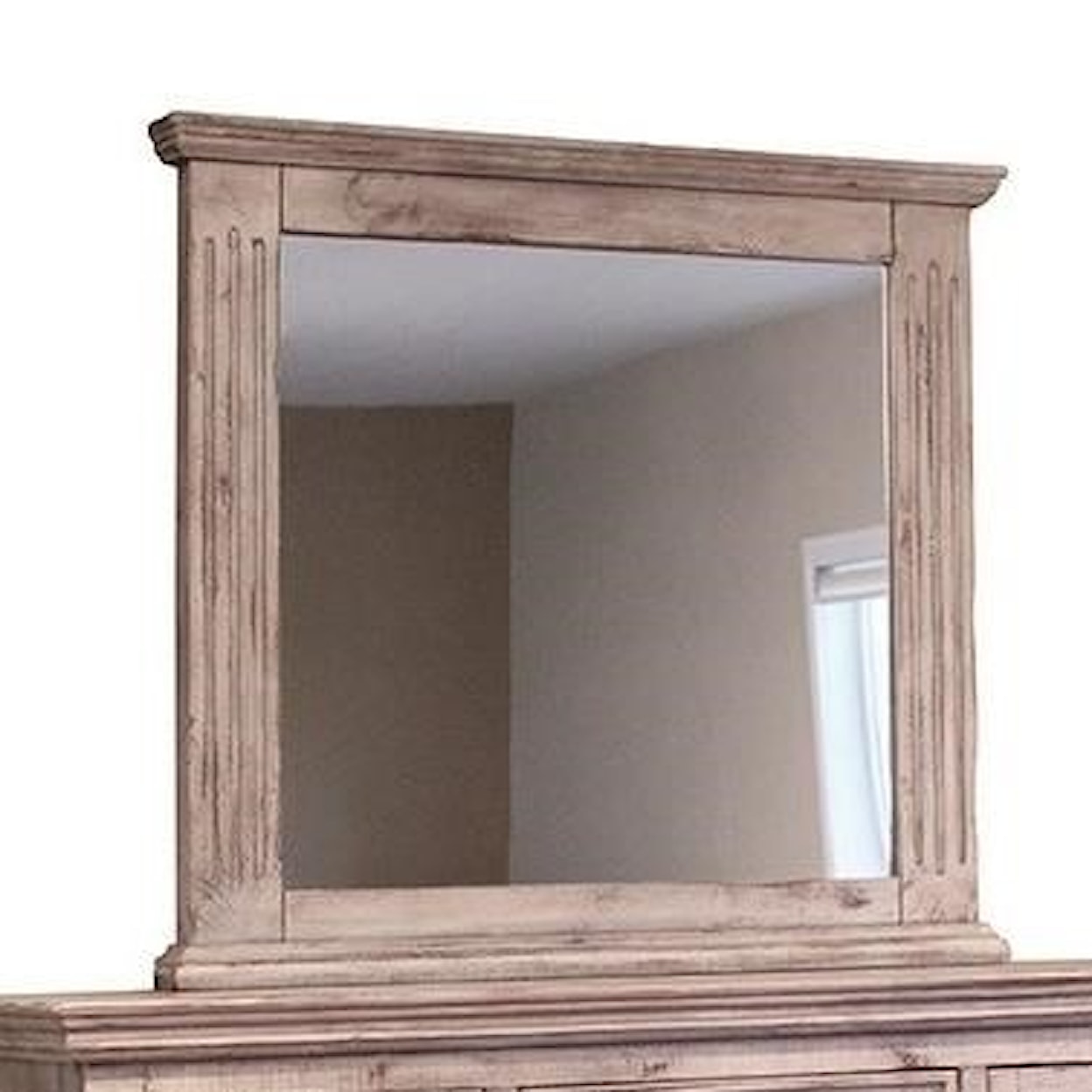 International Furniture Direct Terra White Mirror