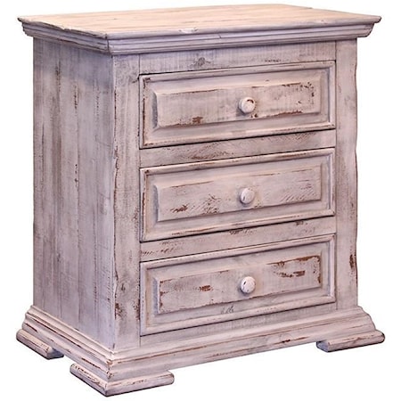 Rustic Nightstand with Distressed Finish