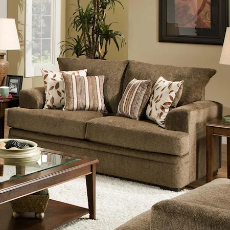 Loveseat with Casual Furniture Style