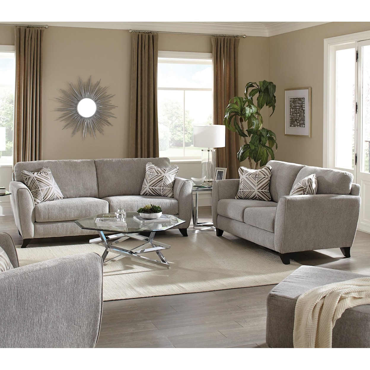 Jackson Furniture Ally ALLY GREY SOFA & LOVESEAT |