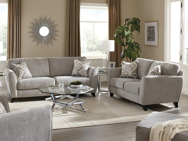 ALLY GREY SOFA & LOVESEAT |