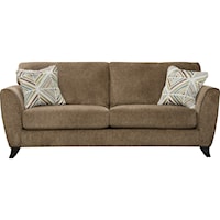 Contemporary Sofa with Exposed Wood Feet