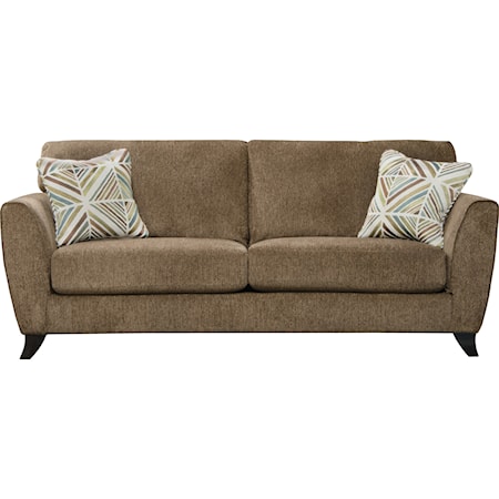 Contemporary Sofa with Exposed Wood Feet