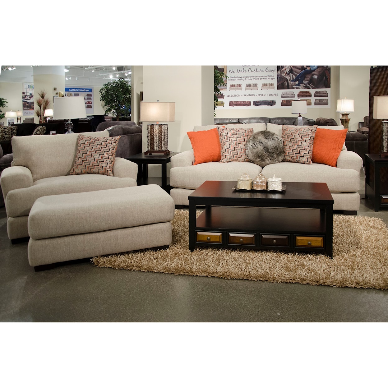 Carolina Furniture 4498 Ava Ottoman
