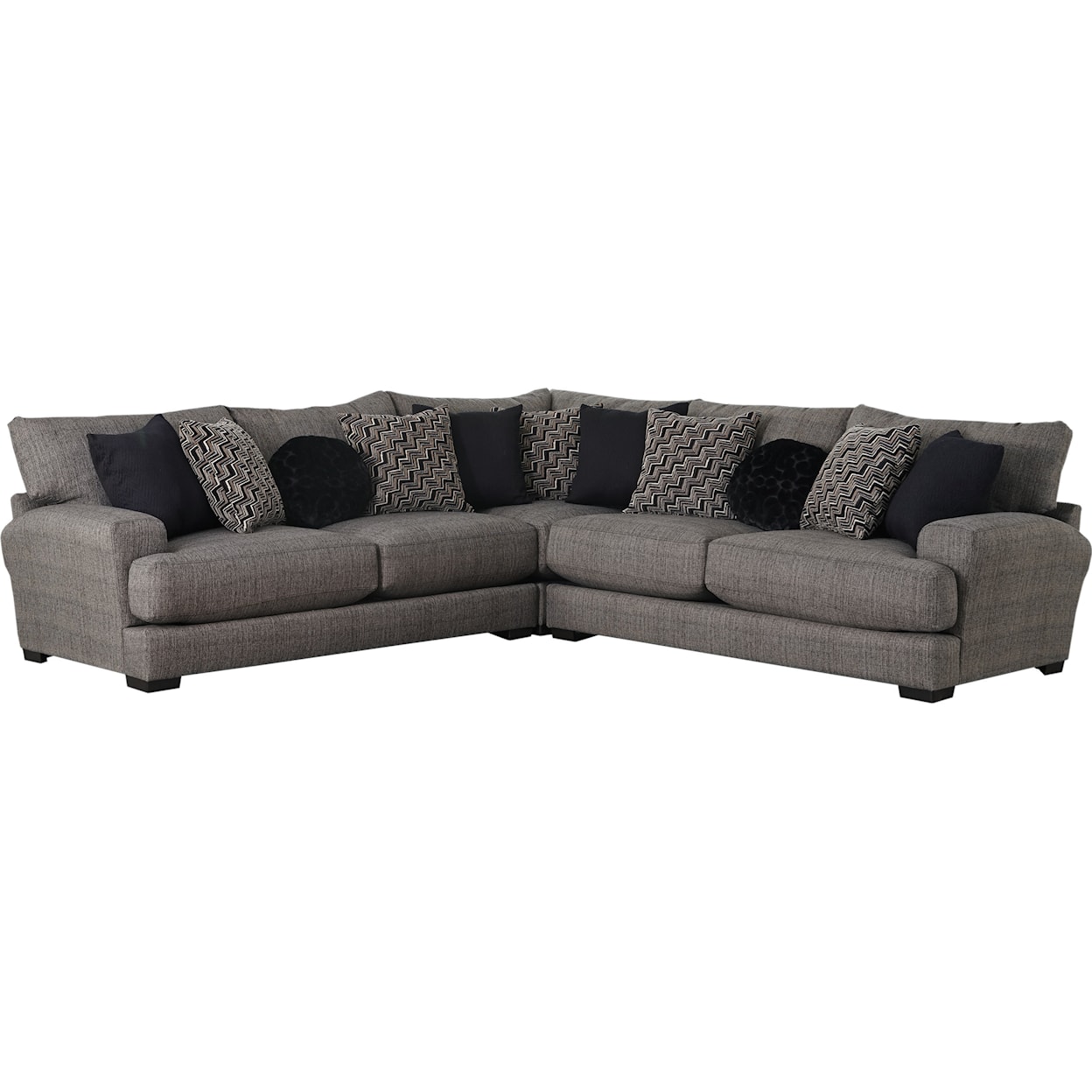 Jackson Furniture 4498 Ava Sectional Sofa with 4 Seats & USB Ports