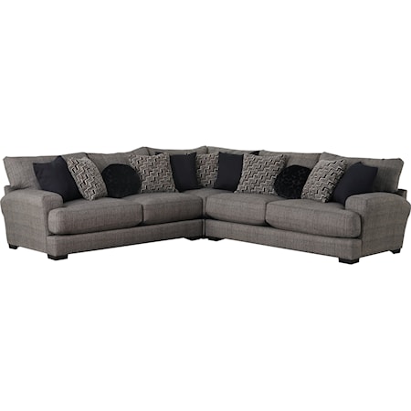 Sectional Sofa with 4 Seats & USB Ports