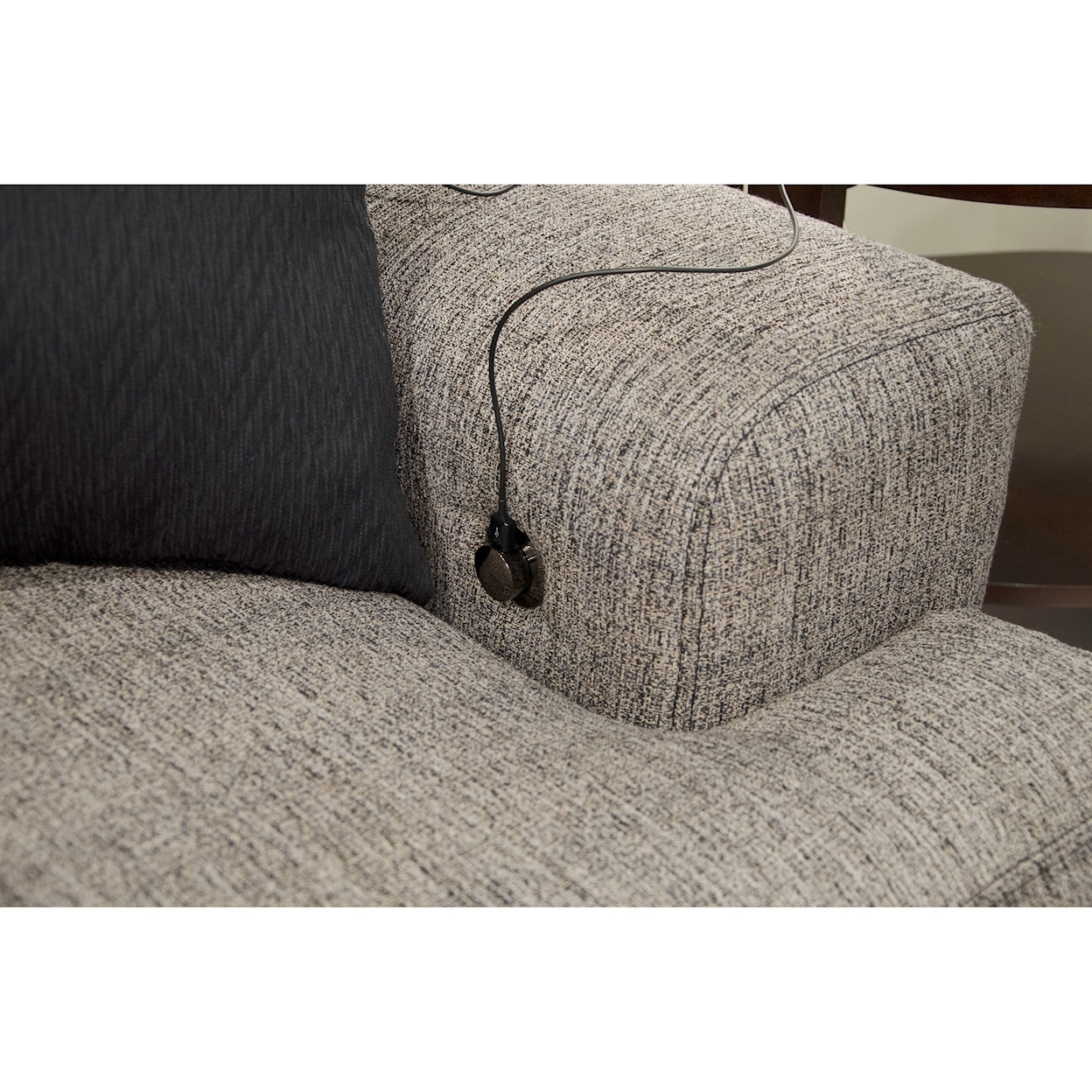 Carolina Furniture 4498 Ava Sectional Sofa with 4 Seats & USB Ports