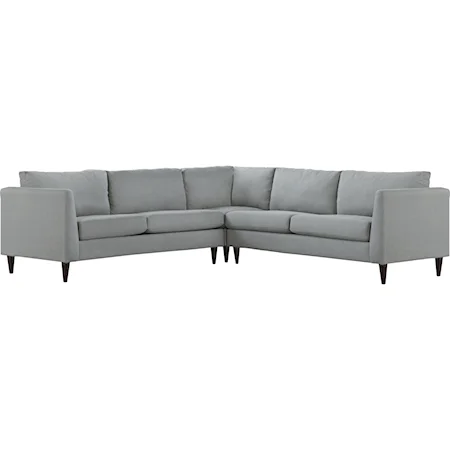 Transitional Three Piece Sectional