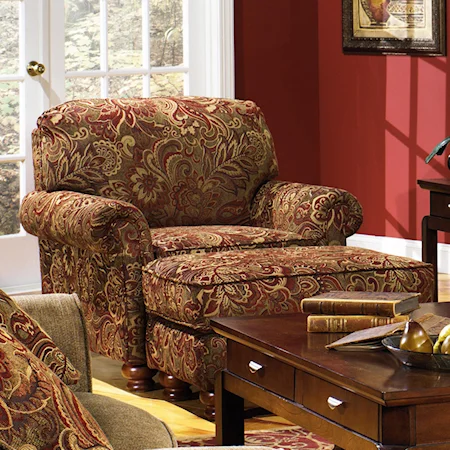 Accent Chair and Ottoman Combination