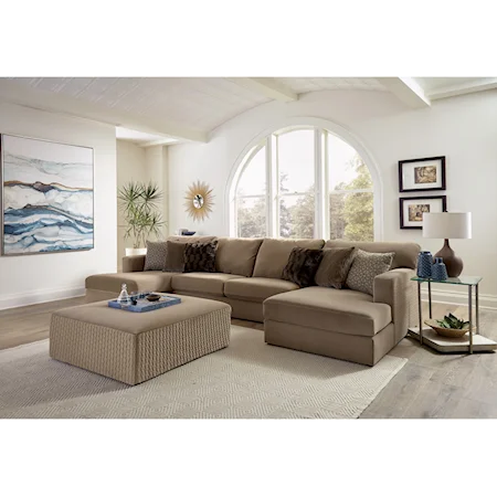 3pc Sectional and ottoman