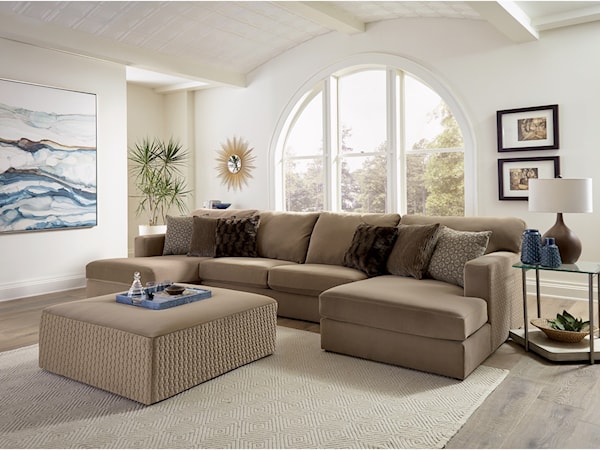 3pc Sectional and ottoman