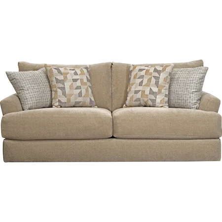 Casual Sofa with Flared Track Arms