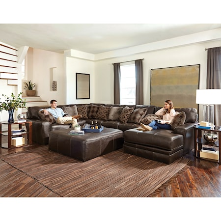 Three Piece Sectional Sofa with Chaise