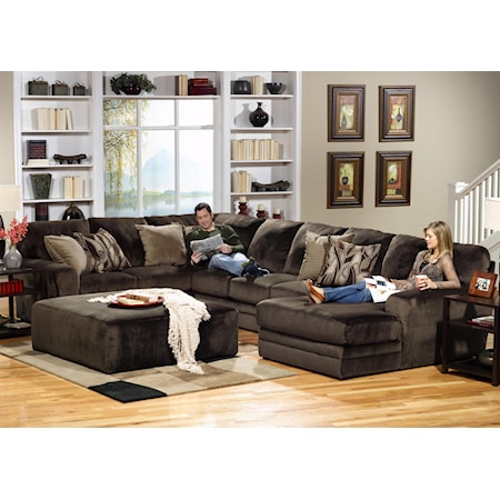 Transitional 3-Piece Sectional with LSF Section