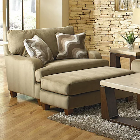 Chair and Ottoman with Casual Contemporary Style