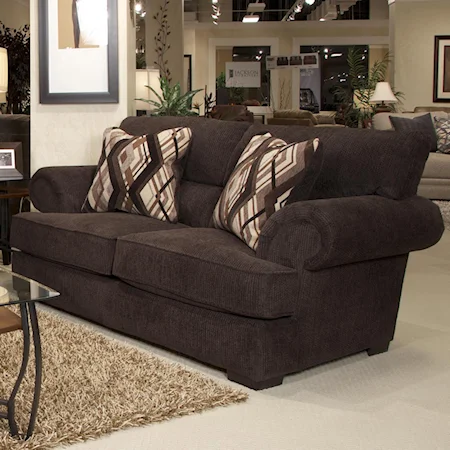 Loveseat with Extra Padded Seat Back
