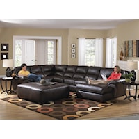 Casual 3-Piece Sectional with RAF Chaise