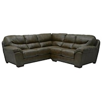 Casual 2-Piece Sectional with Pillow Arms