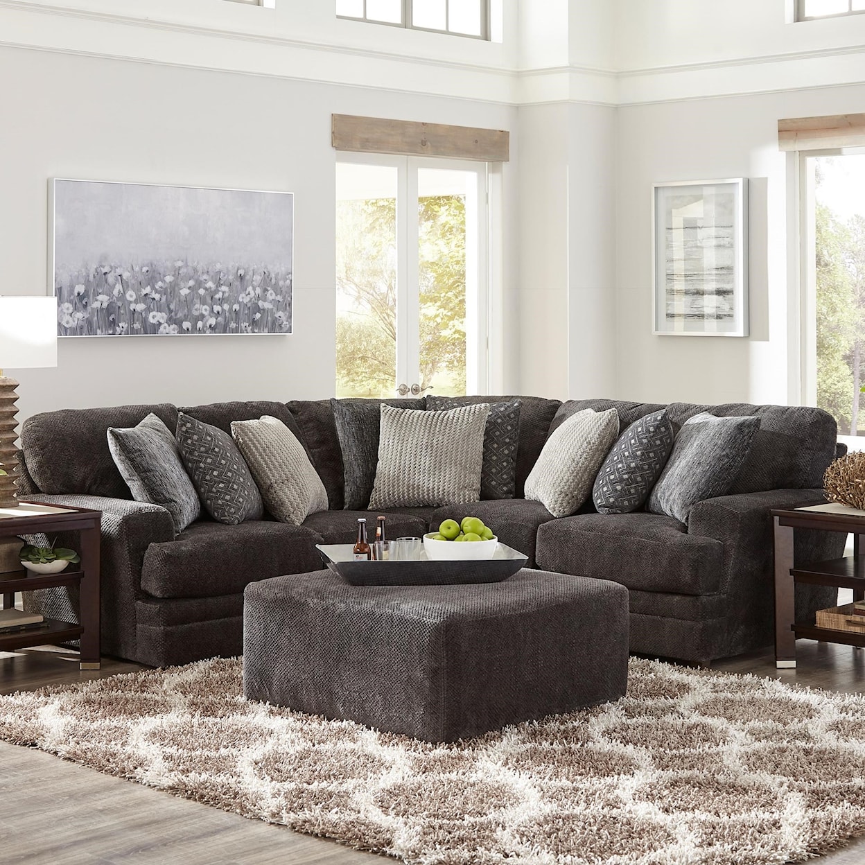 Jackson Furniture 4376 Mammoth 2pc Sectional and ottoman