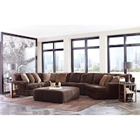 Four Piece Sectional with Piano Wedge and Track Arms