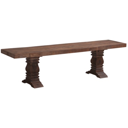 Guru Vintage Pedestal Dining Bench