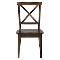 X Back Chair with Wood Seat