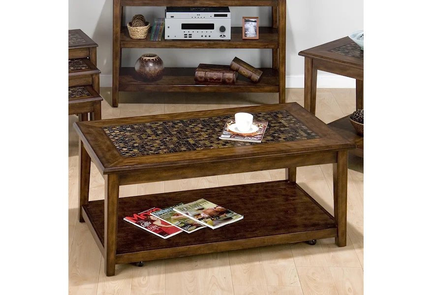 Baroque Brown Cocktail Table by Jofran at Rooms for Less