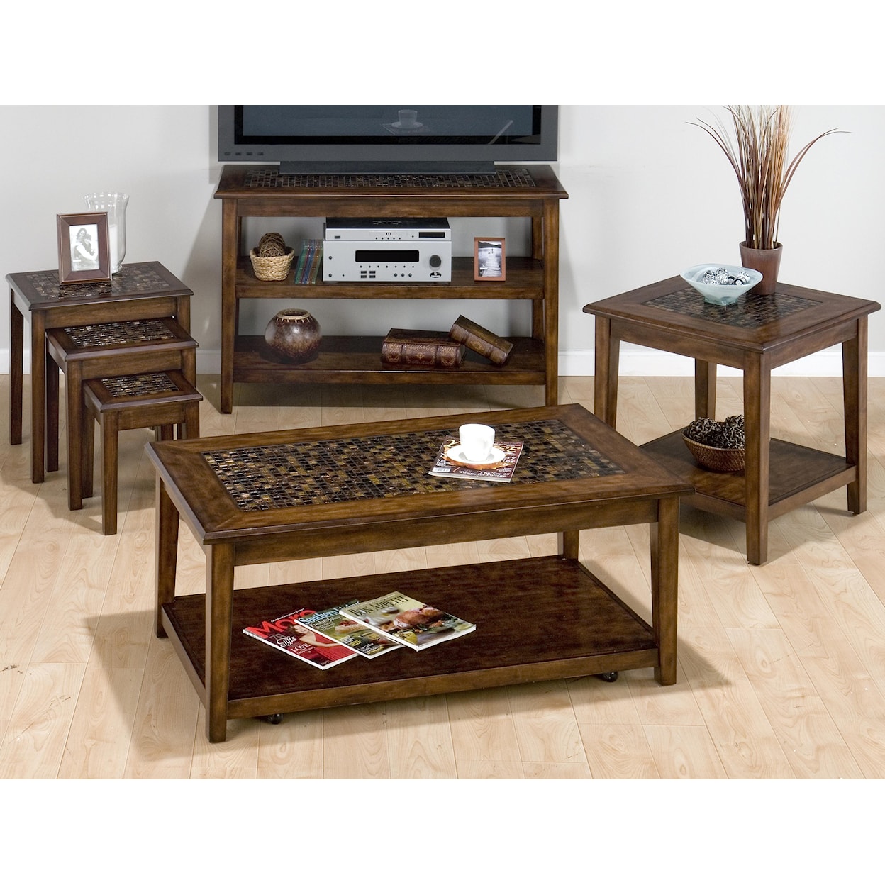 Jofran Baroque Brown End Table