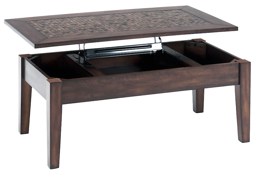 Baroque Brown Lift Top Cocktail Table by Jofran at Westrich Furniture & Appliances
