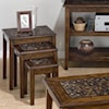 Belfort Essentials Baroque Brown 3-Piece Nesting Chairside Tables