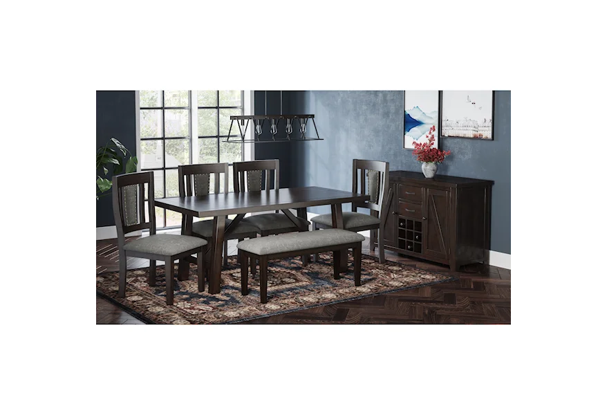 American Rustics Table and Chair Set by Jofran at VanDrie Home Furnishings