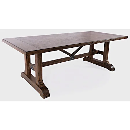 Bakersfield Transitional Trestle Dining Table