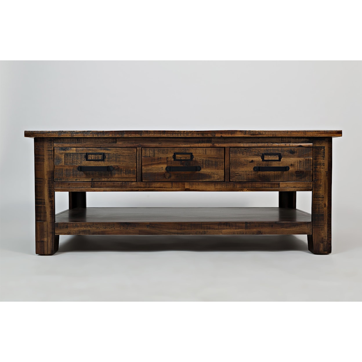 Jofran Cannon Valley Three Drawer Cocktail Table