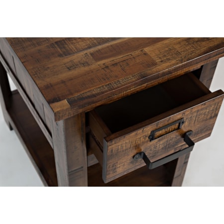 One Drawer Chairside Table