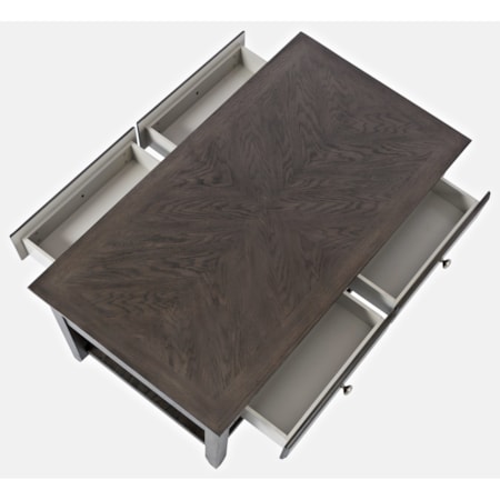 Cocktail Table 4 Drawer Castered