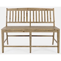 Farmhouse Slatback Counter Height Bench