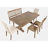 VFM Signature Carlyle Crossing 6-Piece Dining Table and Chair Set