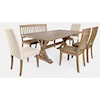 Jofran Carlyle Crossing 6-Piece Dining Table and Chair Set