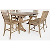 Jofran Carlyle Crossing 6-Piece Counter Table and Chair Set