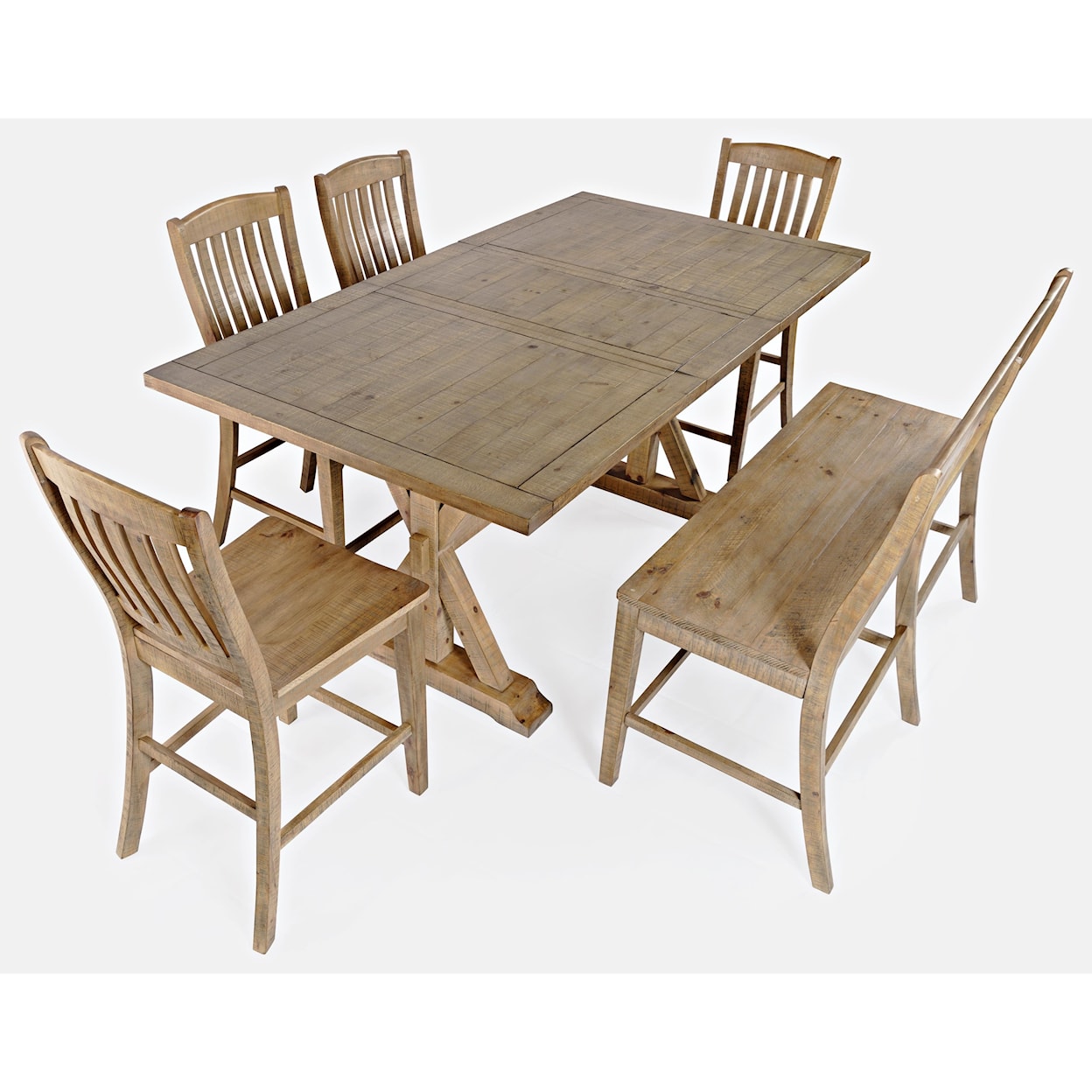 Jofran Carlyle Crossing 6-Piece Counter Table and Chair Set